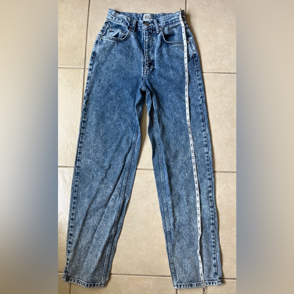 BDG Urban Outfitters High-Rise Baggy Jeans Women's 25 Blue Acid Wash - Picture 8 of 13
